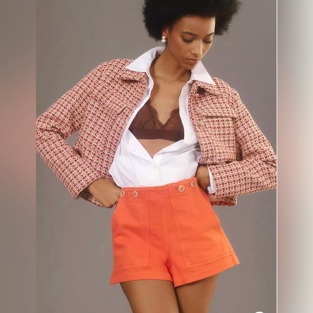The Kit High-Rise Utility Shorts by Pilcro
Pilcro
